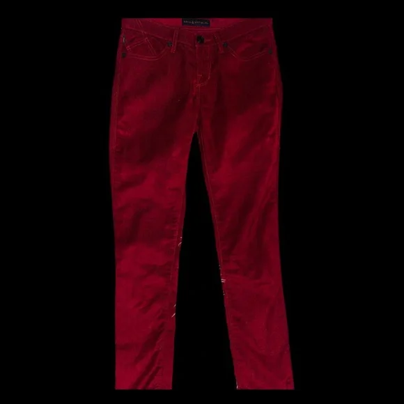 Rock & Republic Poison Apple Red Berlin Skinny Corduroy Pants Size 6 - Picture 4 of 16
